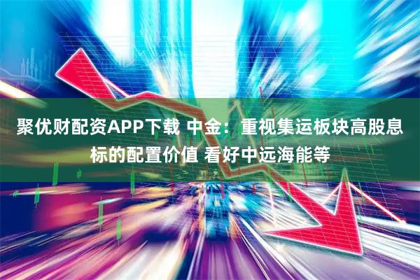 聚优财配资APP下载 中金：重视集运板块高股息标的配置价值 看好中远海能等